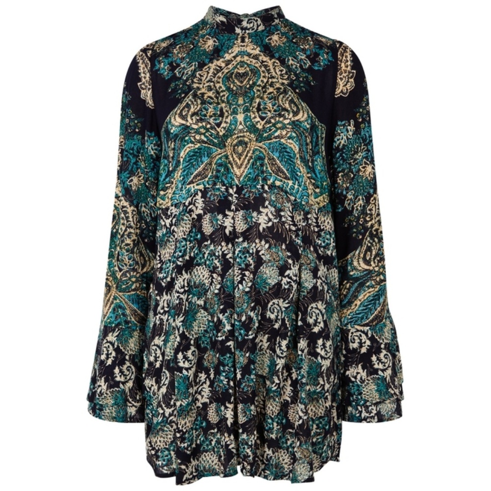 Free People Lady Luck Green Tunic - Picture 7 of 8